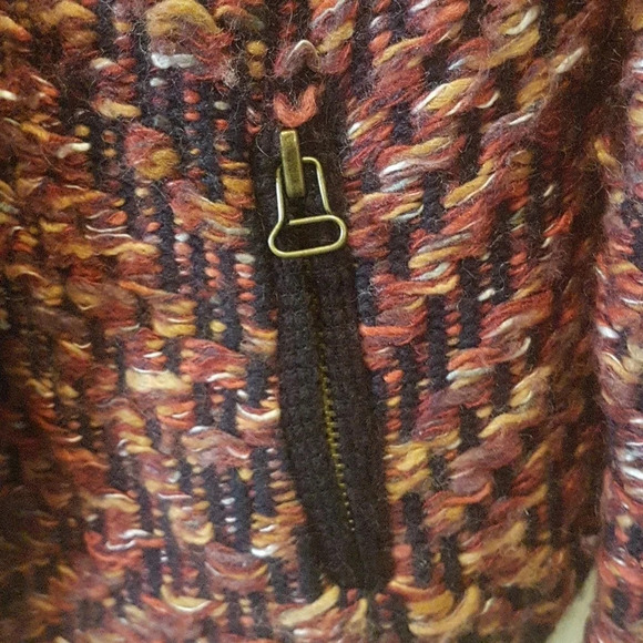 Anthropologie Moth Keavy jacquard waterfall front wool blend cardigan s… - Picture 6 of 12